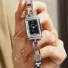 Nuevo Reloj de Cuarzo para Mujer con Incrustaciones de Cristal Cuadrado, Reloj de Moda de Lujo Ligero, Broche Pequeño, Correa de Aleación, Reloj Simple de Moda