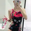 Nuevo Traje de Baño Sexy Conservador para Mujer Estilo Coreano Celebridad de Internet Cubre Vientre y Adelgaza Espalda Descubierta Enterizo Traje de Baño para Aguas Termales