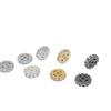 Cobre banhado a ouro real micro incrustação roda espaçador fino cobre roda diy pulseira contas acessórios pingente jóias