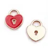 Set Mixto de 50 Accesorios de Joyería con Forma de Corazón Rojos y Rosas para Pulsera, Llavero, Colgante de Collar DIY, Charms de Aleación Esmaltada