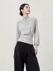 Ropa para mujer transfronteriza al por mayor: tops de punto de manga larga, de doble cara, modernos, elegantes y con estilo