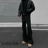 Calças Masculinas de Cor Sólida Simples com Caimento Outono 2026 Retro Americano Versátil Emagrecimento Alongamento das Pernas Micro Flare Tendência