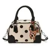 Bolso Tote de Gama Alta de Nicho 2026 Nuevo Versátil de Gran Capacidad Bolso de Hombro Lino Lunares Bolso de Mano Bolso de Hombro para Mujer