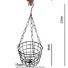 Cesta de Parede Pendurada Tecida de Malha de Arame Cesta de Parede Pendurada Decoração de Parede Cesta Pendurada para Jardinagem Vaso de Planta Pendurado de Ferro