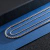 Collar de moda para hombre AliExpress acero inoxidable cadena azul accesorios de joyería DIY acero de titanio cadena quilla europea y americana al por mayor