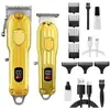 Cortapelos Eléctrico con Pantalla Digital LCD Transfronterizo para Salones de Peluquería, Recortador de Pelo Eléctrico Profesional para Esculpir y Estilizar el Cabello para Hombres, Cortapelos Eléctrico