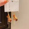Pendientes Ankela Aguja de Plata Circonita Caballo Rojo para el Año del Caballo, Pendientes de Lujo Ligero de Gama Alta, Elegantes y Modernos Accesorios de Oreja para Mujer