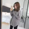 Estilo perezoso suéter grueso versión coreana mujer nueva moda cuello suelto tejido de punto mujer otoño e invierno top pullover