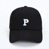 Boné de Baseball Estilo P 100% Algodão Atacado e Varejo Chapéu de Sol com Aba Bordado e Estampável Chapéu Casual de Proteção Solar Estilo Coreano Masculino