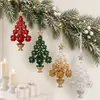 Enfeites de árvore de Natal acrílicos translúcidos de cor gradiente novos transfronteiriços, presentes de Natal, decorações de árvore de Natal