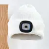 Iluminação LED venda imperdível chapéu de tricô para exterior chapéu luminoso para passeios noturnos pesca chapéu de tricô Amazon chapéu quente branco