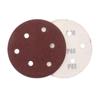 Lixa Vermelha 5 Polegadas 6 Furos 125mm Lixa Vermelha Disco com Costas de Veludo Lixa Autoadesiva Lixa Flocada Lixa de Madeira