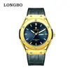 Cinturón de negocios clásico, elegante y versátil para hombre Longbo, impermeable, reloj de pulsera de lujo ligero, directo del fabricante 83832