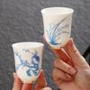Taza de té de cerámica de jade graso de oveja, taza de té para el hogar, juego de té kung fu, taza de aroma, taza maestra de porcelana blanca individual, taza de té de bambú