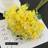 Decoración de sala de estar para el hogar flores de simulación ramo de mano para boda pared de flores pared de plantas flor artificial jazmín cinco puntas Jazmín