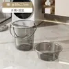 Balde d'água transparente, bacia, concha d'água, conjunto de balde e bacia de plástico, conjunto de três peças para banho de estudante de dormitório, uso doméstico, luxo leve