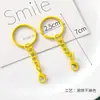 Llavero de anillo de plástico de colores Accesorios para abalorios DIY Colgante de anillo de resorte Gancho de campana Materiales para cadena de teléfono móvil