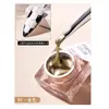 Cola de Puxar Fio Platina de Alto Brilho Cola de Puxar Fio Dourado de Alta Densidade Sem Limpeza Óleo Esmalte para Unhas Cola de Puxar Fio Metálico Elástico