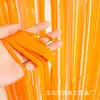 1* Cortina de Gota de Chuva Brilhante de 2m com Franja Rosa Dourada para Casamento, Festa de Aniversário, Decoração de Fundo de Porta, Fita