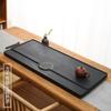 Bandeja de té de piedra Wujin natural para el hogar, mesa de té de piedra simple, entera, grande y pequeña con drenaje, lujo ligero moderno, bandeja de té