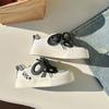 Zapatillas Beier panda para mujer 2024 primavera negro y blanco nuevas para mujer suela gruesa versátiles casuales de lona