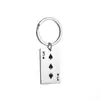 Colgante Creativo de Acero Inoxidable para Carta de Póker As de Picas a Rey de Picas Llavero de Acero Inoxidable Colgante Personalizado para Mochila
