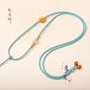Cuerda colgante de cera de abejas de jade tejida a mano fina de 2 mm para hombres y mujeres, collar con colgante de jade dorado de Buda de jade, cuerda para el cuello