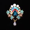Broche Coroa de Ópera Vermelha da Maré Nacional Pingente de Franja de Pérola Corsage Personalidade Cavalo Faca Série Dan Broche de Gola Pequena Pin