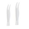 Fabricante de Guangzhou Pinzas Pequeñas de Plástico DIY Personalizadas Pinzas para Mascarilla Facial Pinza de Plástico Blanca en Ángulo Pinzas para Gusanos de Seda