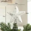 Nuevo Polvo Pegajoso de Espuma Estrella para la Punta del Árbol de Navidad Estrella Explosiva Estrella de Cinco Puntas Decoración Diseño de Escena Navideña Stock Disponible