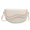 Bolso Pequeño de Estilo Occidental para Mujer 2024 Nuevo Bolso de Silla de Montar de Moda de Primavera y Verano Bolso Casual Texturizado para Hombro o Cruzado Bolso Semirredondo