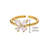 Colección de Anillos de Acero de Titanio Transfronteriza, Diseño de Nicho, Anillos de Alta Gama para Mujer, Anillos Ligeros de Lujo para el Dedo Índice, Joyería de Acero Inoxidable al por Mayor
