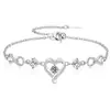 Comércio Exterior Transfronteiriço Pulseira Infinito Amor Prata Esterlina S925 Diamante Brilhante Doze Pedras de Nascimento Joia Pulseira de Zircônia de Luxo Leve de Alta Qualidade