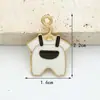 Colgantes de Joyería Esmaltada de Aleación Lindos Dibujos Animados Ropa de Bebé Biberón Pie de Bebé Accesorios para Pulsera Collar Colgante
