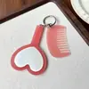 Espelho de Maquiagem Portátil, Formato de Coração, Alta Definição, Espelho de Maquiagem para Meninas e Estudantes, Espelho Pequeno, Ferramenta de Maquiagem