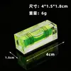 Regla de Nivel Cuadrada de Tres Burbujas Acrílica con Imán Nivel de Agua Verde Transfronterizo Nivel Personalizado 4*1.5*1.8cm
