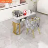 Juego de Mesa y Silla para Salón de Uñas, Oferta Especial, Estilo Económico, Para Una/Dos Personas, Lujo Ligero, Multifuncional, Mesa de Uñas de Estilo Ins de Moda, Estilo Crema