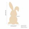 Conejito de Pascua de madera para decoración de primavera, hogar, aula, manualidades, pieza de madera, colgante, adorno, etiquetas