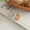 Anillo de Acero Inoxidable Retro Francés con Piedra Natural, Joyería de Moda y de Alta Gama, Diseño de Nicho, Anillo de Acero de Titanio, Anillo para el Dedo Índice