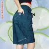 Shorts Casuais de Seda Gelo Masculinos Verão Finos Roupa Exterior Jacquard Calças Esportivas Verão Secagem Rápida Respirável Calças Cinco Pontos