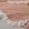 Novo Colcha Acolchoada de Gaze Franzida de Linho Conjunto de Três Peças Renda de Algodão Puro Lençol de Cama Espesso para Todas as Estações Capa de Cama Venda por Atacado