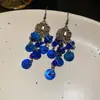 Pendientes de Borla con Forma de Concha Redonda y Lazo Transfronterizos Europeos y Americanos de Lujo Ligero de Gama Alta Pendientes de Moda Versátiles Venta al por Mayor