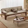 Cama Luohan Toda em Madeira Maciça, Cama Luohan Estilo Chinês Novo, Sofá-Cama Estética Dinastia Song, Cama Deslizante de Concubina Estilo Zen de Dupla Finalidade para Uso Doméstico
