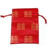 Produto Novo Original Saco de Doces de Casamento com Cordão de Brocado Vermelho Saco de Tecido com Cordão para Doces de Casamento Ovo da Felicidade Lembrança de Casamento Atacado