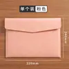 Bolsa de sobre para documentos de oficina de cuero para estudiantes Color sólido Impermeable Bolsa para archivos A4 Gran capacidad Papelería Impermeable Duradero