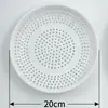 Bandeja de cozimento a vapor multi-furos simples de imitação de porcelana PP, prato redondo criativo para bolinhos doméstico, bandeja de drenagem de frutas e vegetais, bandeja de cozimento a vapor criativa
