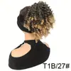 Extensões de Cabelo Rabo de Cavalo Europeias e Americanas para Mulheres, Cachos Africanos Pequenos Enrolados Fofos, Peças de Peruca de Rabo de Cavalo com Cordão, Rabo de Cavalo Puff