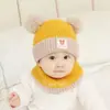 Sombrero de Bebé Niña Princesa Otoño e Invierno Lindo Estilo Coreano Niño Bebé 0-12 Meses Bufanda