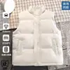 Chaleco de marca de moda transfronterizo para parejas con cuello alto, unisex, chaleco chaqueta casual suelto estilo americano para otoño e invierno para hombres