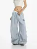 Beer Captain Estilo Retro Americano Perezoso Pantalones de Pierna Ancha Rayados Unisex 2026 Verano Sueltos Casuales Pantalones Curvos